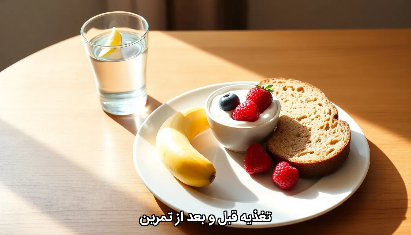 تغذیه قبل و بعد از تمرین