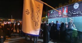 آغاز خدمت‌رسانی موکب هیأت ورزش‌های آبی استان قم با همراهی هیأت استان اصفهان در مراسم تشییع پیکر مطهر قائد شهید امت