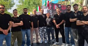 حضور اعضای تیم ملی واترپلوی ایران در مراسم تشییع رهبر شهید امت