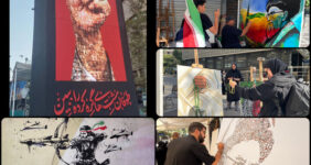 روایت هنر از تشییع رهبر شهید؛ هنرمندان در سوگ رهبرشان دست به خلق زدند