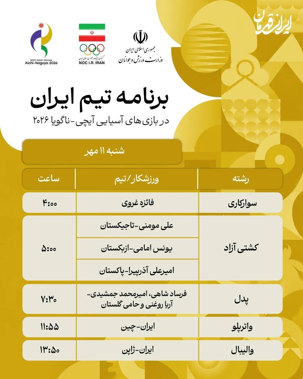 پوشش زنده بازیهای آسیایی| صعود ناهید کیانی و حذف 2 بانوی جوجیتسوکار بازیهای آسیایی ,